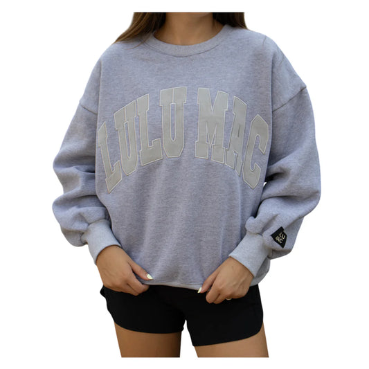 Lulu Mac Light Grey Monogram Sweatshirt