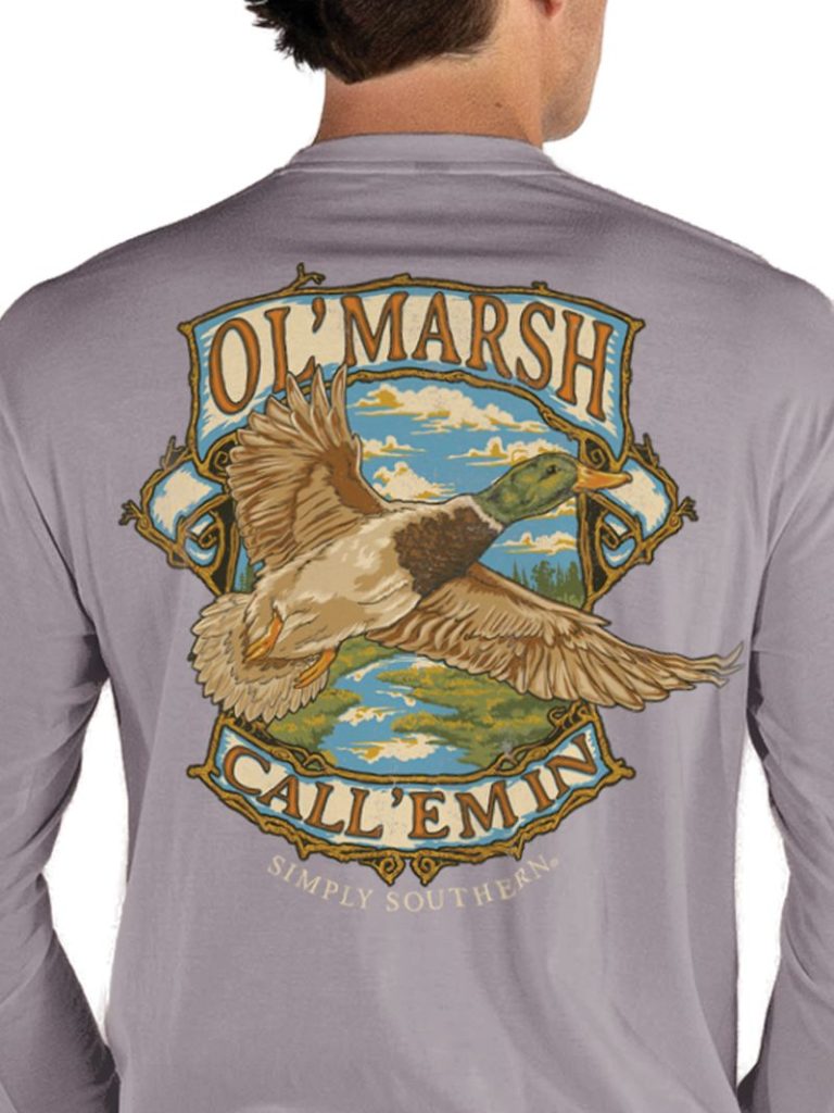 Men's Driftwood Marsh Duck Long Sleeve Tee