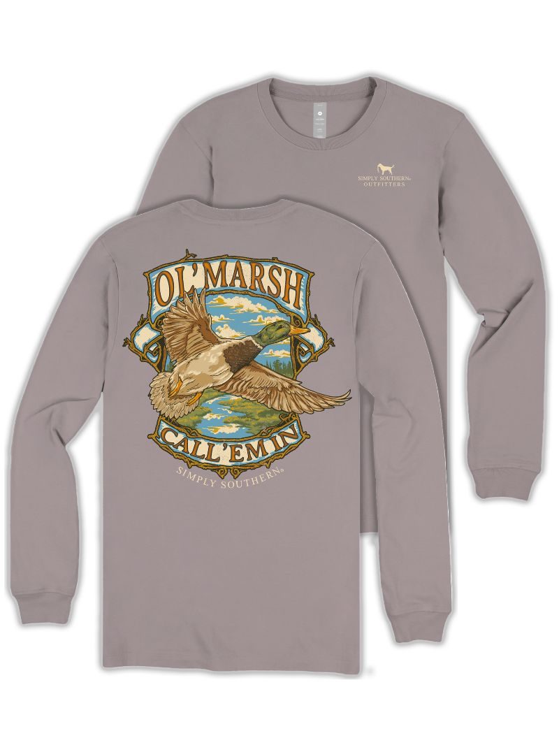Men's Driftwood Marsh Duck Long Sleeve Tee