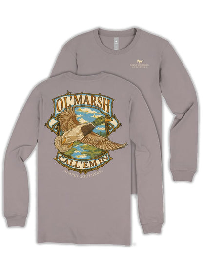 Men's Driftwood Marsh Duck Long Sleeve Tee