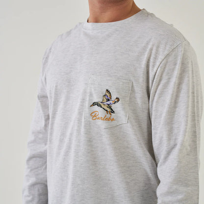 Ash Grey Pintail Triangle Duck Burlebo Long Sleeve