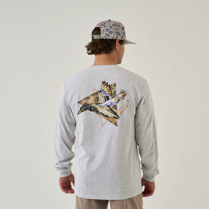 Ash Grey Pintail Triangle Duck Burlebo Long Sleeve