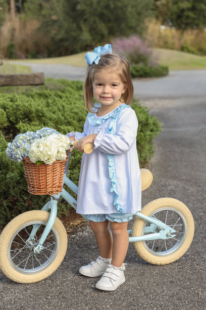 Trotter Street Light Blue Bitty Dot Lucille Bloomer Set