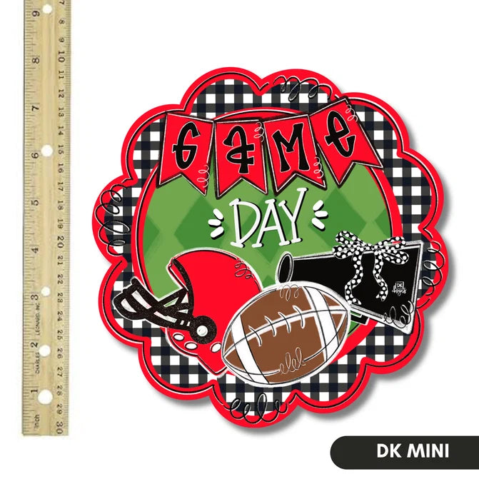 Red & Black Game Day Scallop Mini Attachment