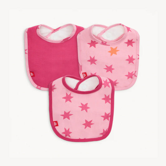 Magnetic Me Pink Cosmic Confetti 3-Pack Bib Set