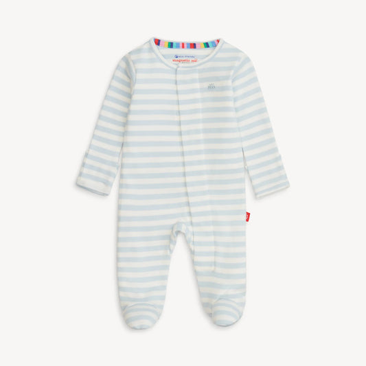 Magnetic Me Blue Stripe Footie