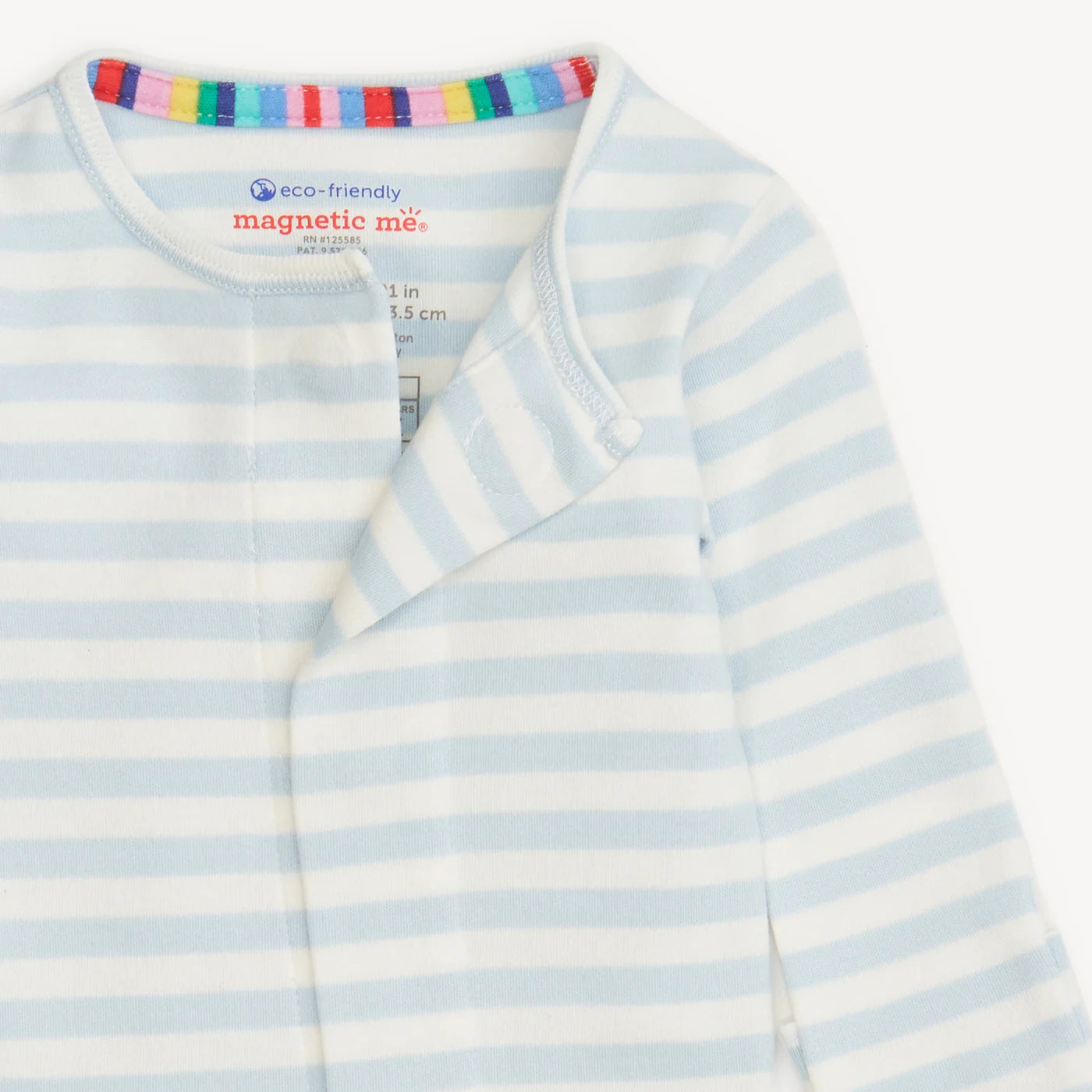 Magnetic Me Blue Stripe Footie