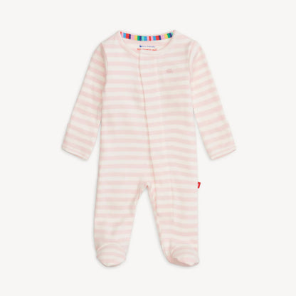 Magnetic Me Pink Stripe Footie