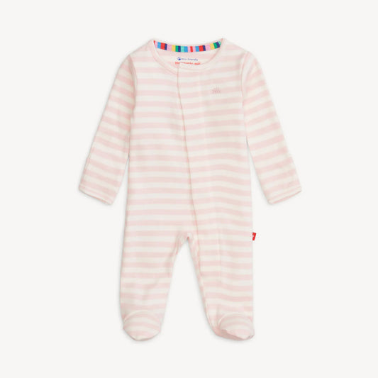 Magnetic Me Pink Stripe Footie