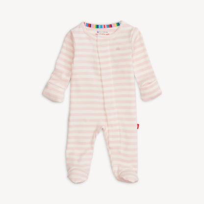 Magnetic Me Pink Stripe Footie