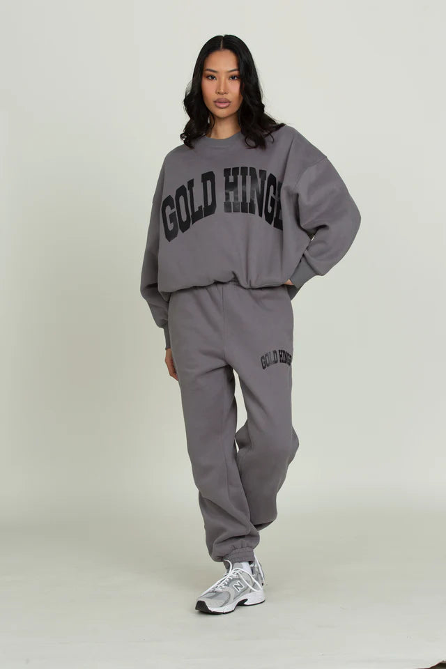 Gold Hinge Obsidian Grey Wide Arm Sweatshirt