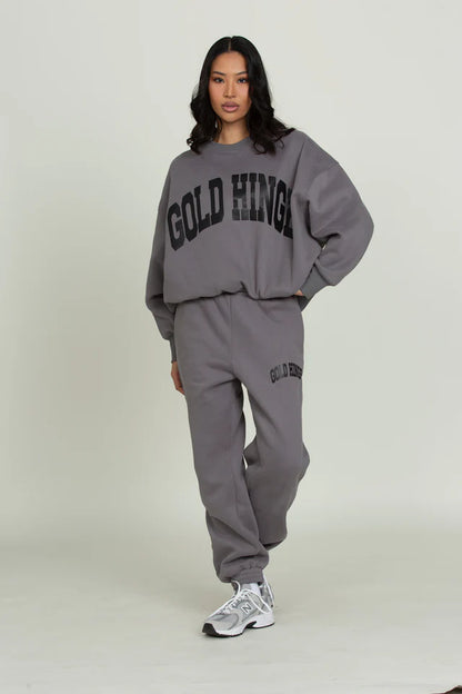 Gold Hinge Obsidian Grey Wide Arm Sweatshirt