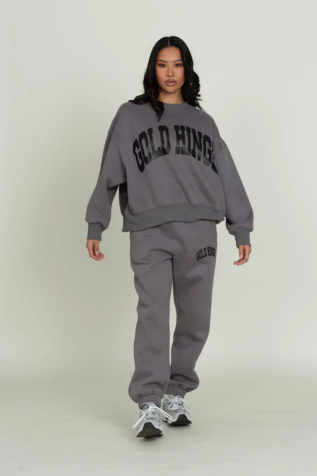 Gold Hinge Obsidian Grey Wide Arm Sweatshirt