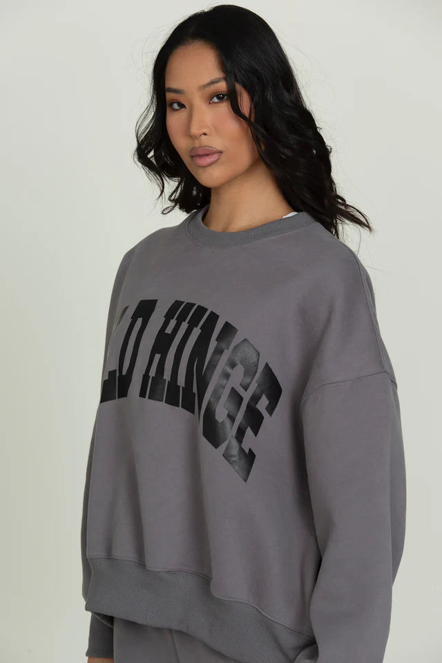 Gold Hinge Obsidian Grey Wide Arm Sweatshirt