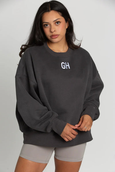 Gold Hinge Off-Black Embroidered Sweatshirt