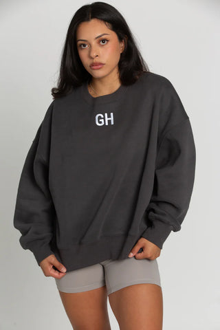 Gold Hinge Off-Black Embroidered Sweatshirt