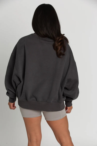 Gold Hinge Off-Black Embroidered Sweatshirt