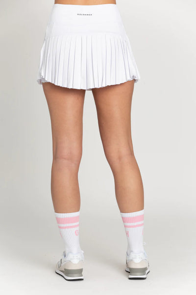 Gold Hinge Off-White Pleated Tennis Skirt