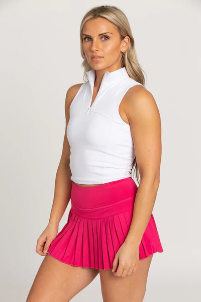 Gold Hinge Hot Pink Pleated Tennis Skirt
