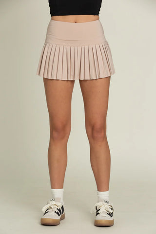 Gold Hinge Baja Beige Pleated Tennis Skirt