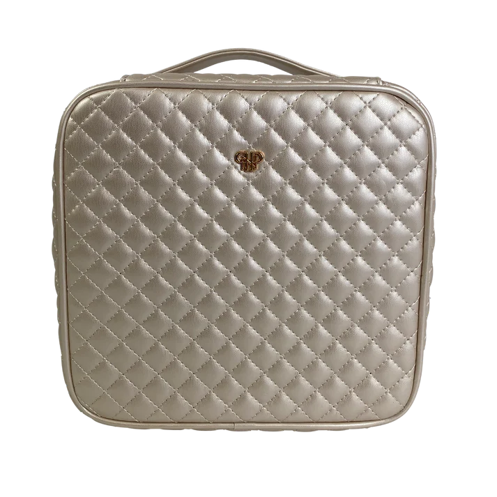 Mini Diva Makeup Case - Pearl Quilted