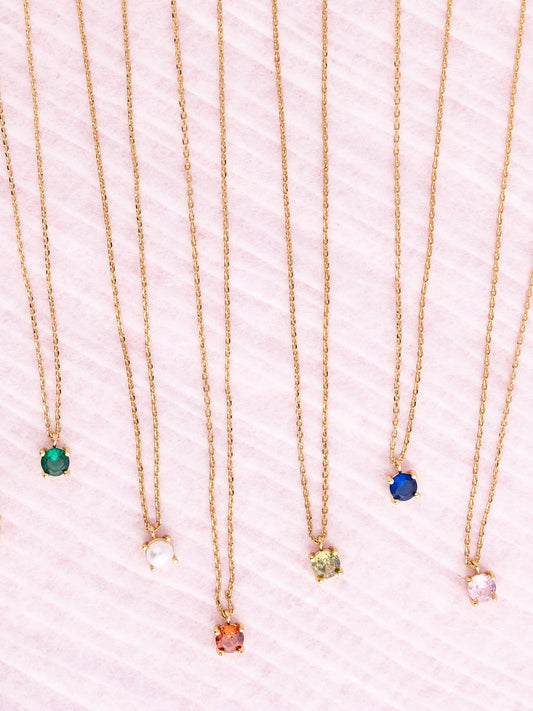 Michelle McDowell Girl Birthstone Necklaces