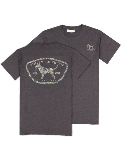 Boy's Iron Heather Camo Dog Tee