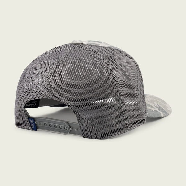 Stone Mallard Camo Script Trucker Hat