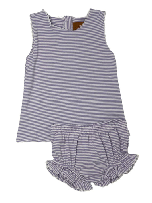 Lilac Stripe Millie Bloomer Set