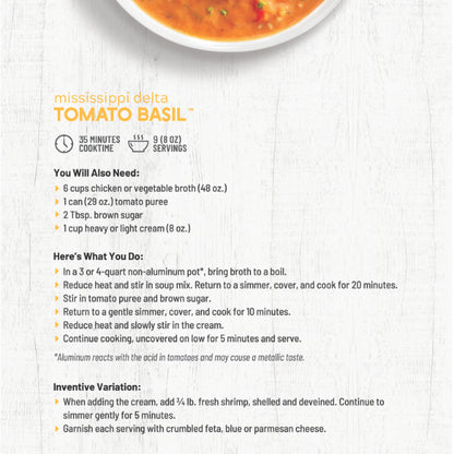 Frontier Mississippi Delta Tomato Basil Soup