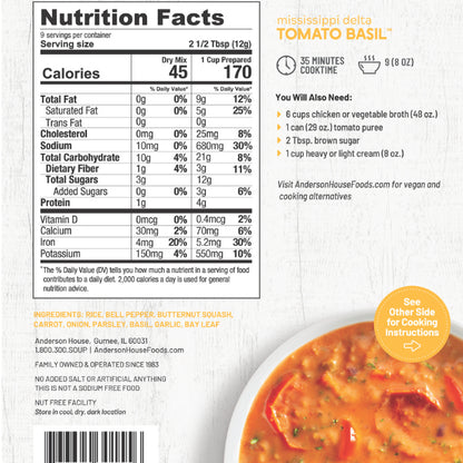 Frontier Mississippi Delta Tomato Basil Soup