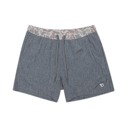 Grizzly Grey with Classic Deer Camo Liner Athletic Shorts