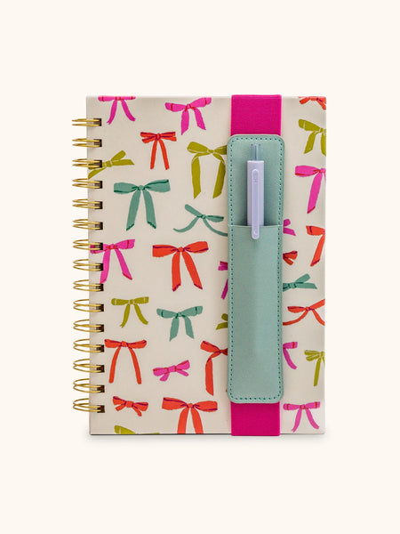 Put A Bow On It Oliver Notebook with Pen Pocket