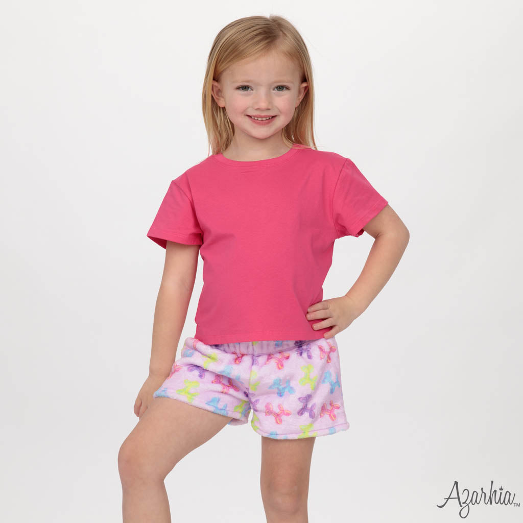 Youth Neon Balloon Dog Fuzzy Shorts