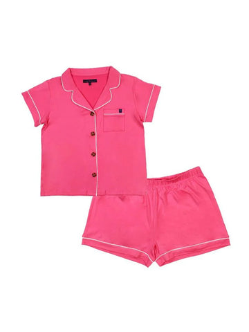 Bloom Pink Soft Button PJ Short Set