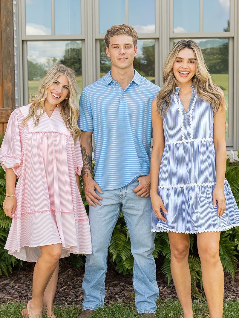 Blue Stripe Coastal Prep Dress