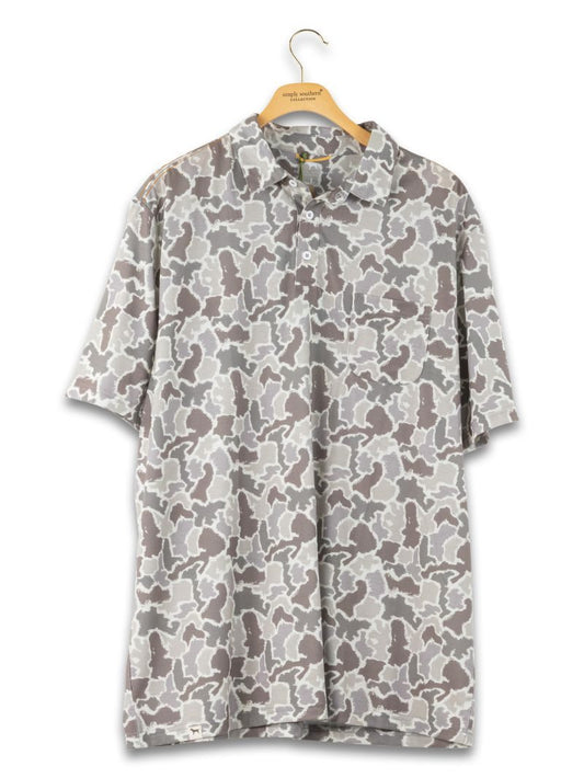 Men's Grey Camo Polo