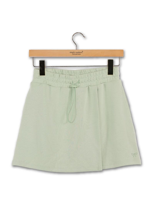 Sage Green Lounge Wrap Skort