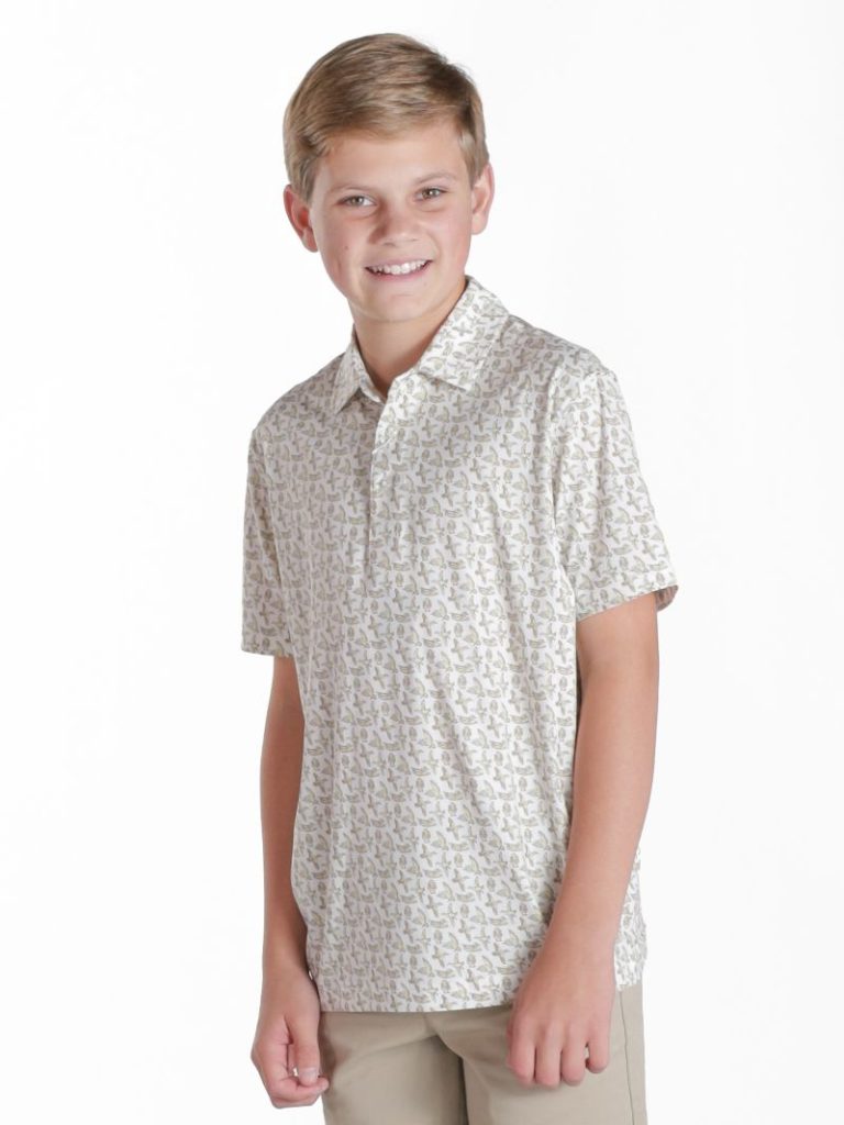 Boy's Beige Duck Water Dude Polo