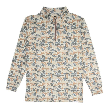 Men's Light Camo Quarter Zip Pullover