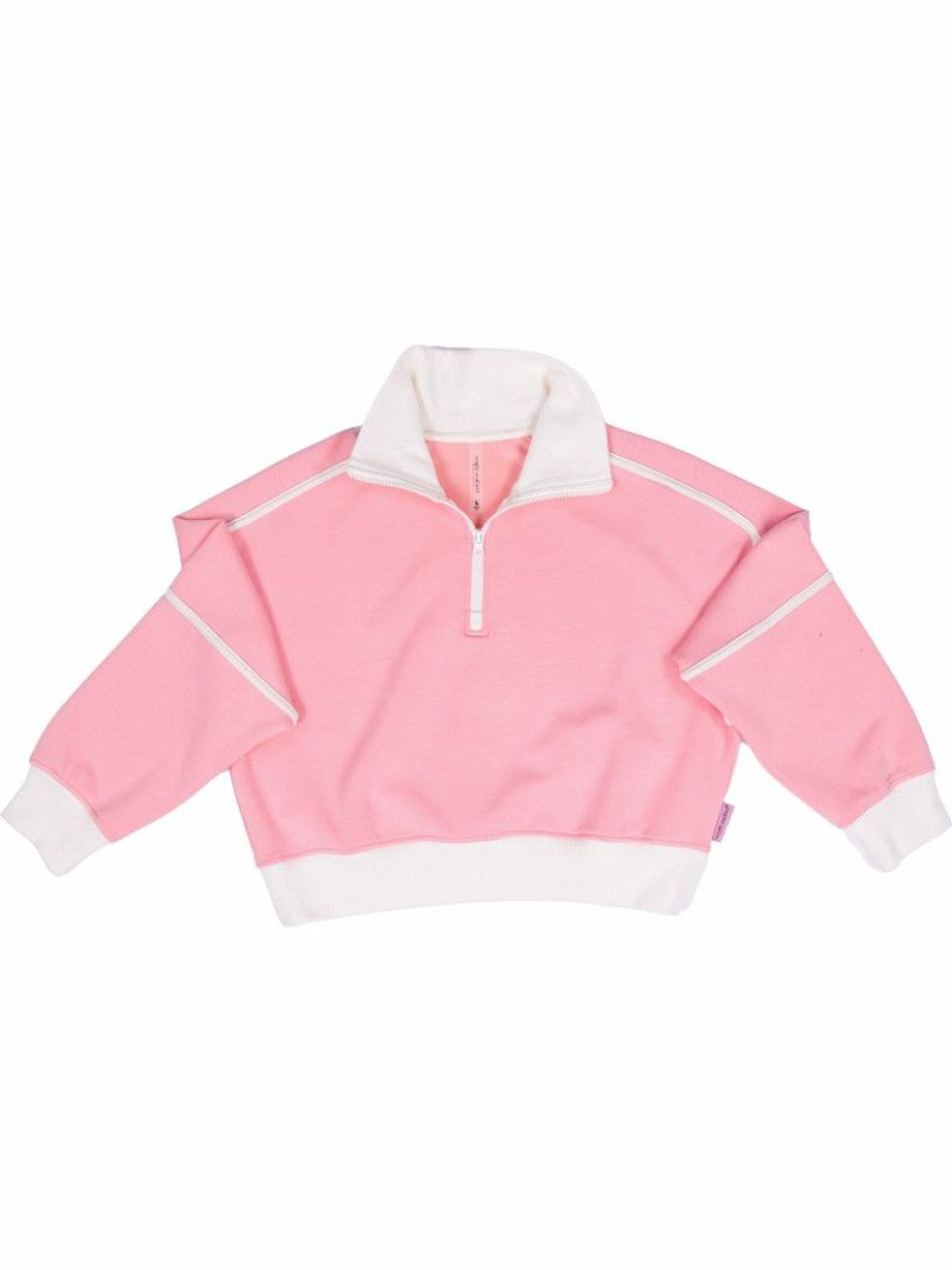 Petal Contrast Quarterzip Pullover