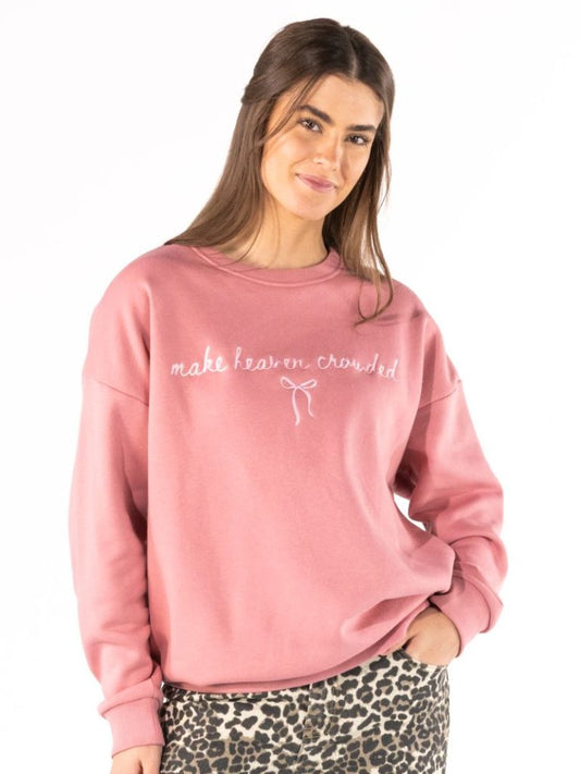 Make Heaven Crowded Bow Sweatshirt