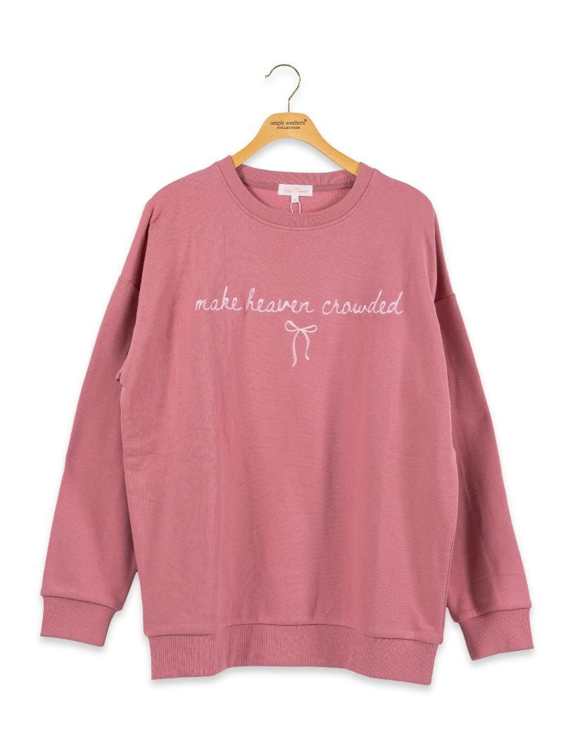 Make Heaven Crowded Bow Sweatshirt