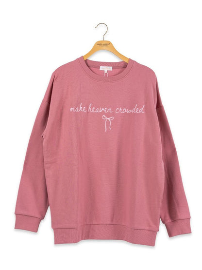 Make Heaven Crowded Bow Sweatshirt