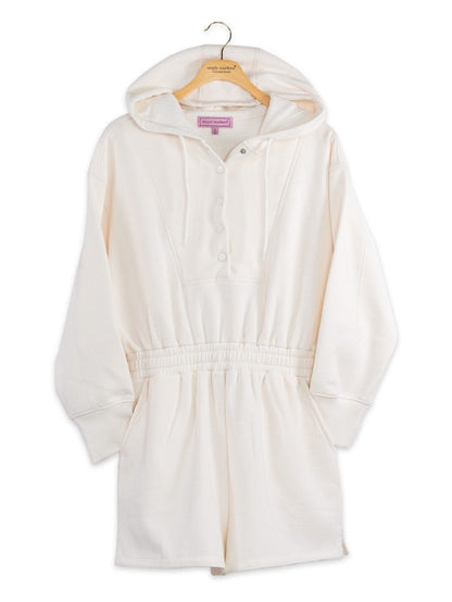 Ivory Hooded Lounge Romper