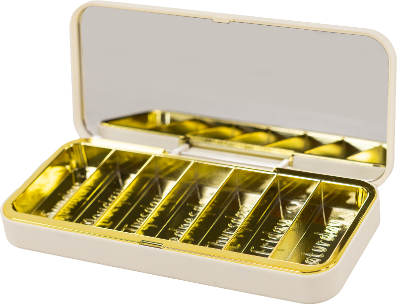 Pill Organizer with Mirror