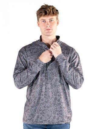 Men's Black Camo Performance Quarter Zip