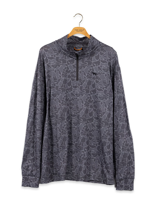 Men's Black Camo Performance Quarter Zip