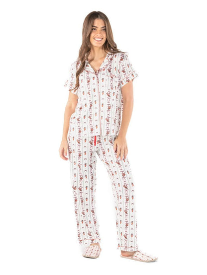 Santa & Stocking Bows Simply Soft Pajama Pant Set