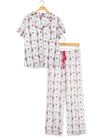 Santa & Stocking Bows Simply Soft Pajama Pant Set